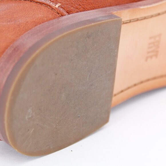 FRYE Kenzie Venetian Pointed-Toe Slip On Cognac Leather Flats: Size 9.5 M - Picture 6 of 8